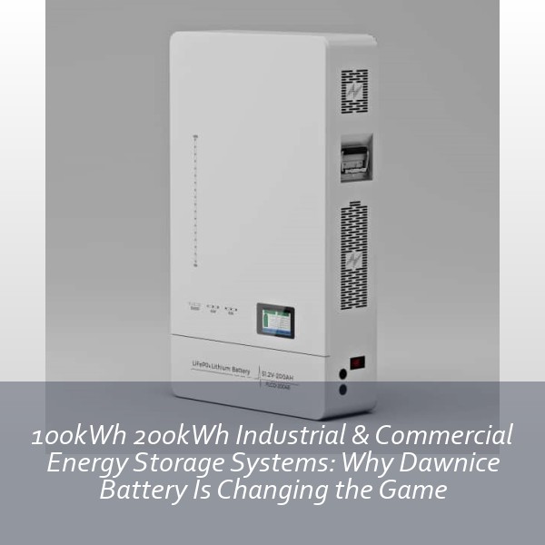 100kWh 200kWh Industrial & Commercial Energy Storage Systems: Why Dawnice Battery Is Changing the Game